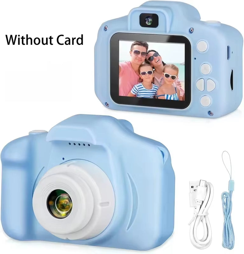 X2 Children Camera 32G Mini Digital Vintage Cam Educational Toys Kids HD Video Camera Outdoor Cartoon Photography Toy Xmas Gifts