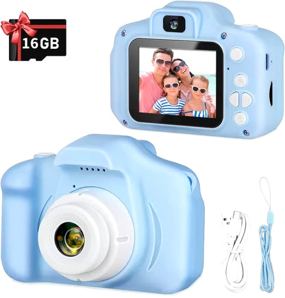 X2 Children Camera 32G Mini Digital Vintage Cam Educational Toys Kids HD Video Camera Outdoor Cartoon Photography Toy Xmas Gifts