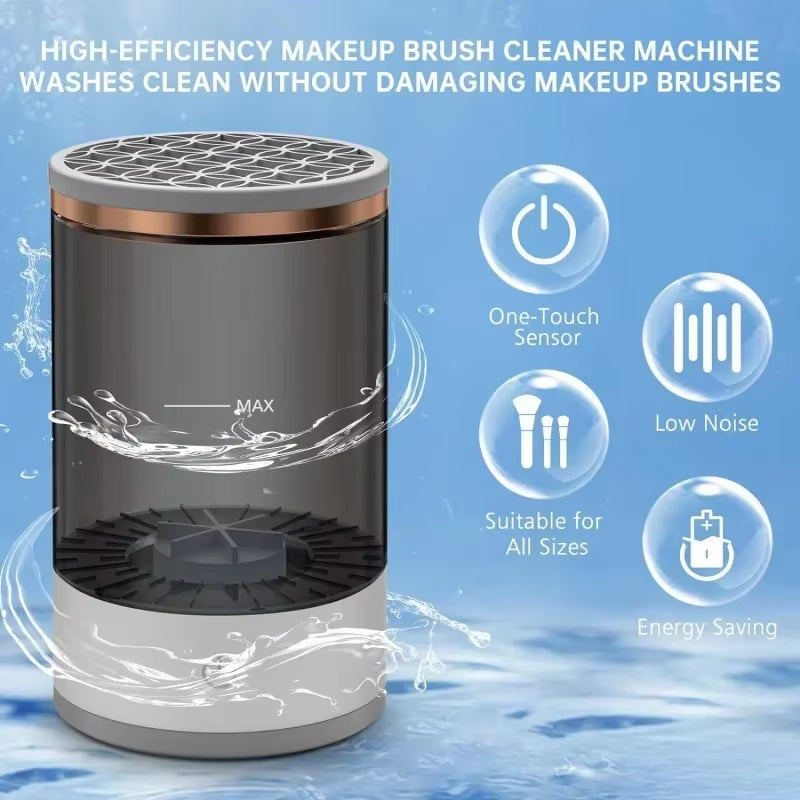 Electric Makeup Brush Cleaner Rechargeable Makeup Brushes Cleaning Tool Automatic Makeup Brush Cleaning Stand Device