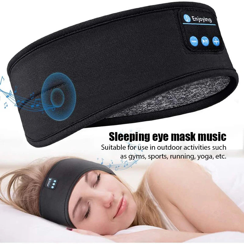 Bluetooth Earphones Sleeping Headband Elastic Wireless Sports Headphones Music Eye Mask Wireless Bluetooth Headset Headband