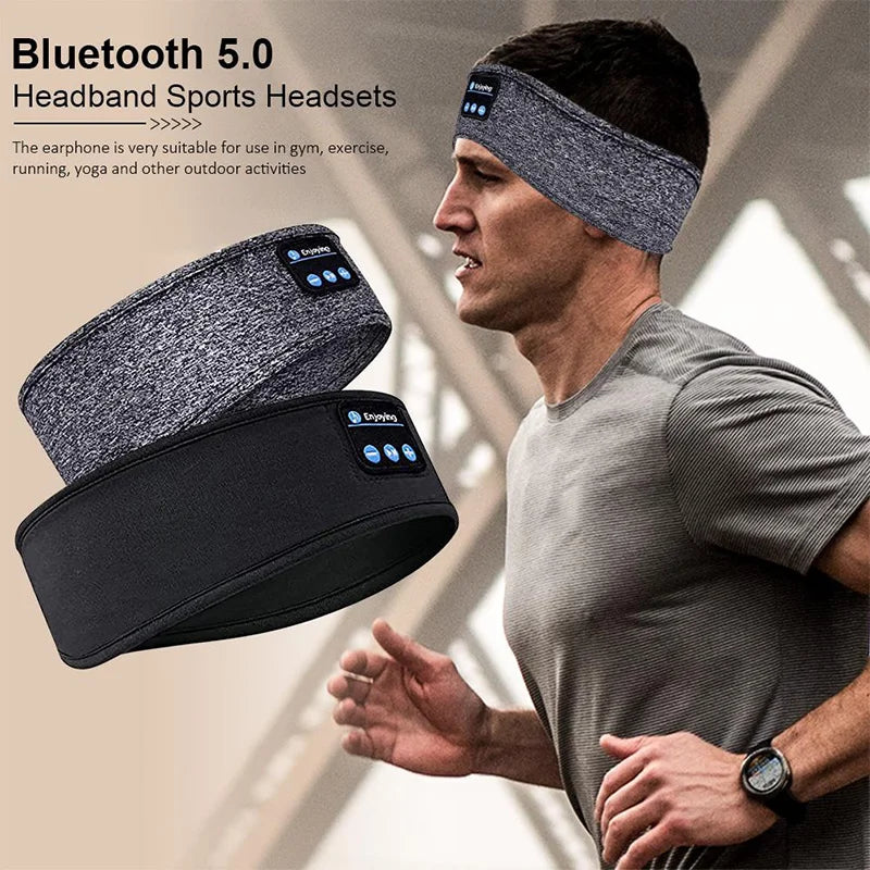 Bluetooth Earphones Sleeping Headband Elastic Wireless Sports Headphones Music Eye Mask Wireless Bluetooth Headset Headband