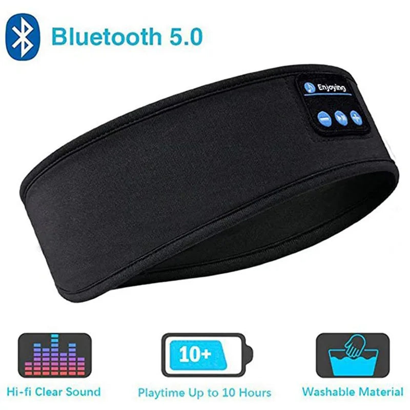 Bluetooth Earphones Sleeping Headband Elastic Wireless Sports Headphones Music Eye Mask Wireless Bluetooth Headset Headband