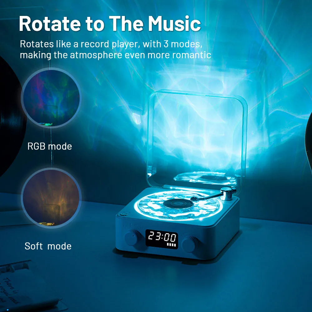 Mini Retro Bluetooth Speaker Portable Vintage Sleep Aid Bluetooth Speaker Subwoofer with RGB Light Support TF Card