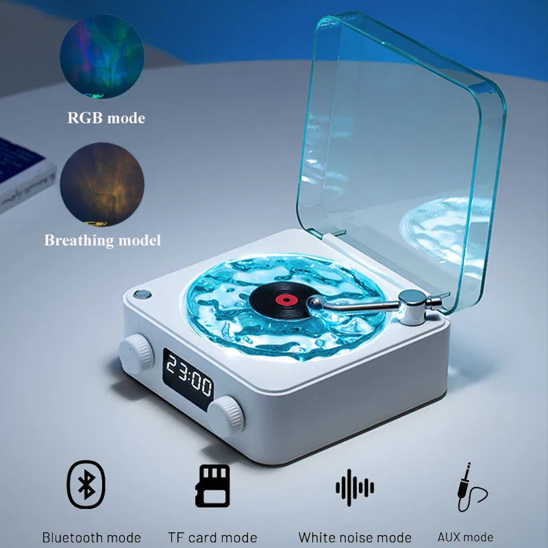 Mini Retro Bluetooth Speaker Portable Vintage Sleep Aid Bluetooth Speaker Subwoofer with RGB Light Support TF Card